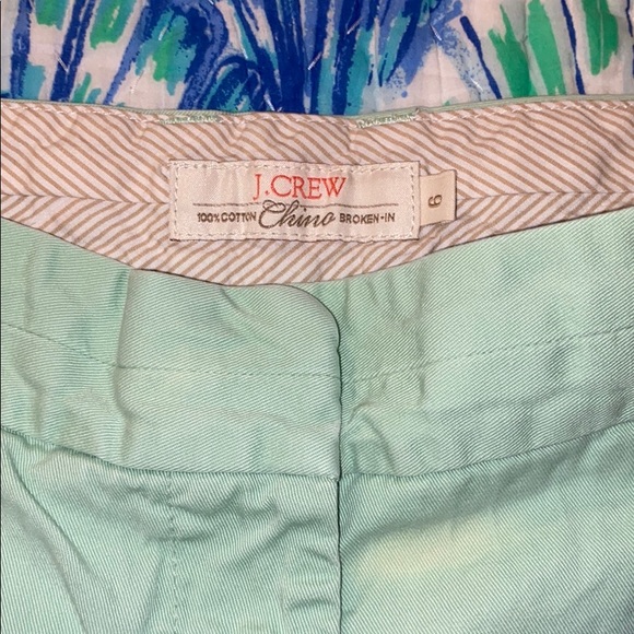 Pistachio baby green J. Crew chino shorts - Picture 2 of 3